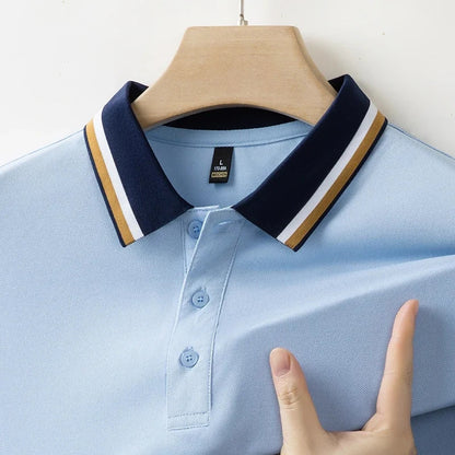 Herren Poloshirt Kurzarm Kontrastkragen