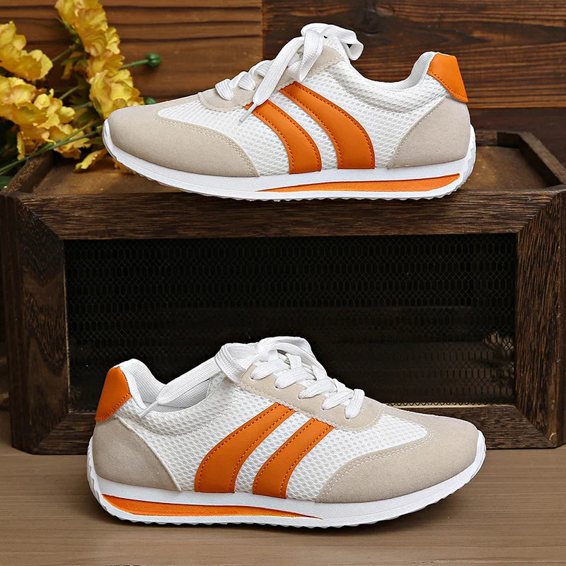 Damen Sneaker Schnürung Atmungsaktives Mesh