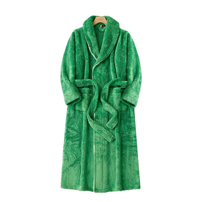 Veloura Luxus Bademantel Damen grün– eleganter Bademantel für Zuhause