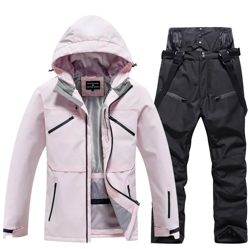Unisex Skianzug 2-teilig Wasserdicht Funktionstil