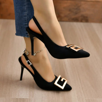 Damen High Heels Sandalen Mittel Absatz