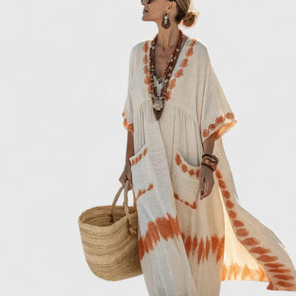 Damen Maxi Kleid Boho Stil