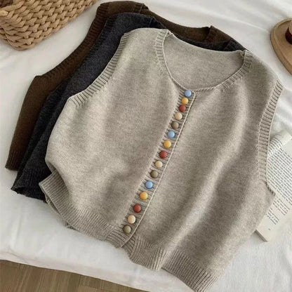 Maribel Damen Strickweste Bunt