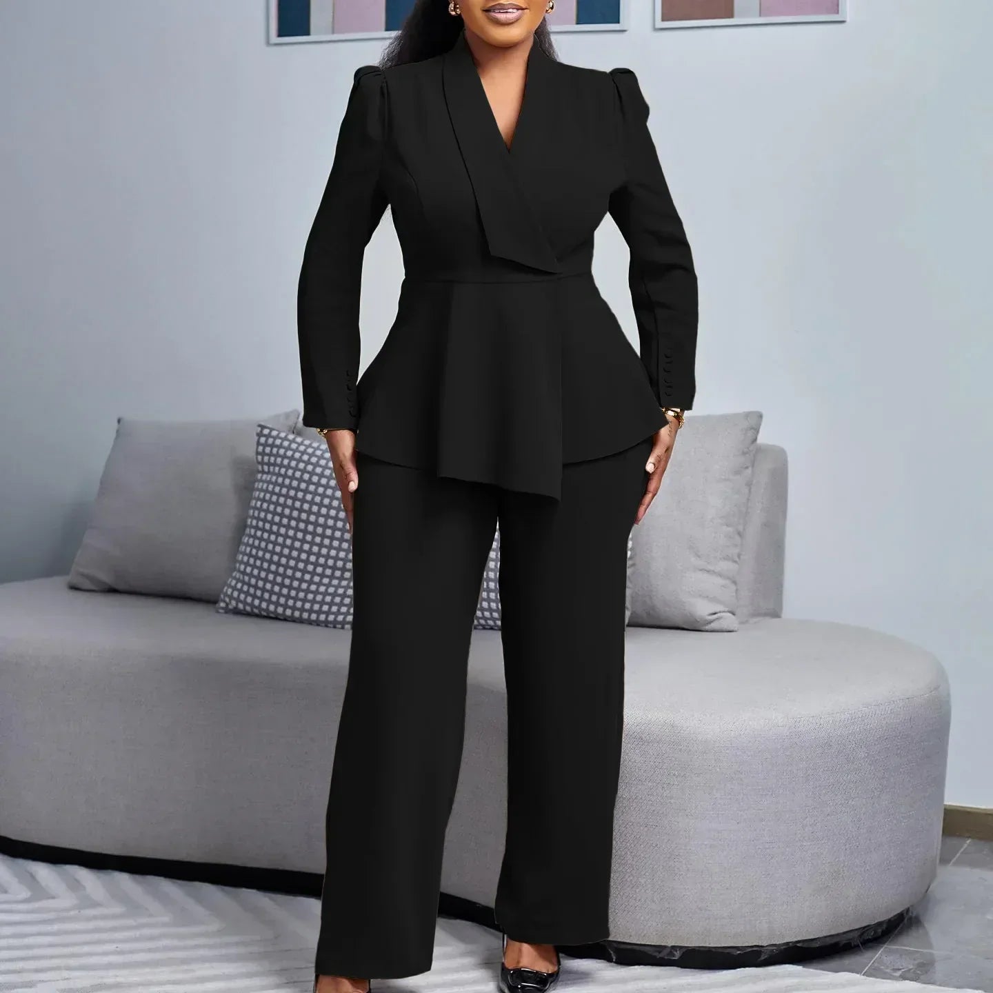 Damen Maßgeschneidertes Blazer- und Hosenoutfit