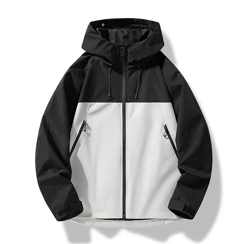 Herren Wasserdichte Kapuzenjacke Winddichte Shelljacke