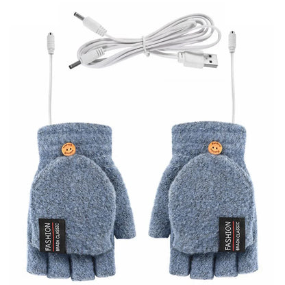 Beheizte Unisex Handschuhe Weiches Strickmaterial 3 Heizstufen