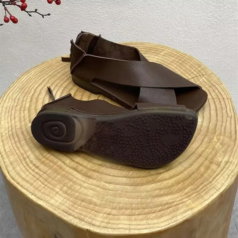 Norvielle Damen Sandalen Indischer Stil Leder
