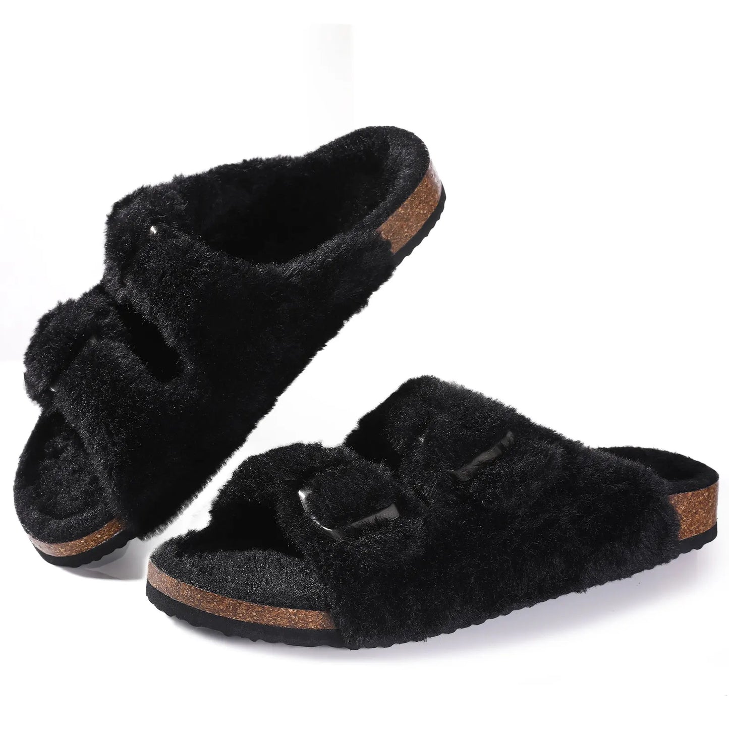 Damen Plüschpantoffeln Chic Fell Winter