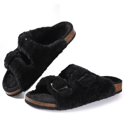 Damen Plüschpantoffeln Chic Fell Winter
