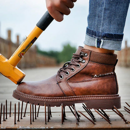 Herren Sicherheitsstiefel Wasserdicht Stahlkappe Rutschfest