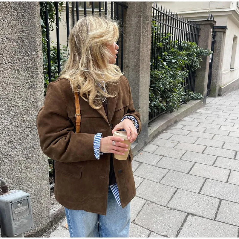 Elegante e Wildlederjacke
