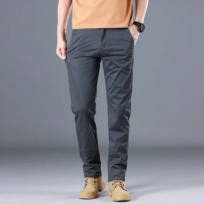Herren Baumwollhose Slim Fit Gerades Bein