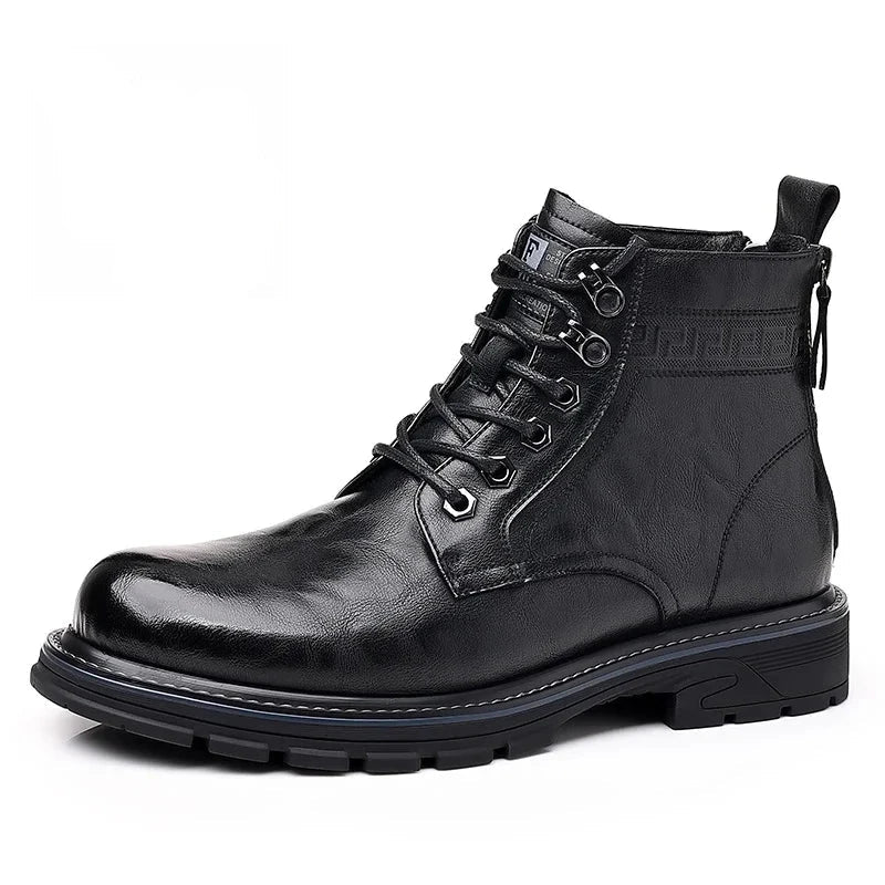 Herren Stiefel Schnürstiefel Geschlossen Schwarz - Norvielle