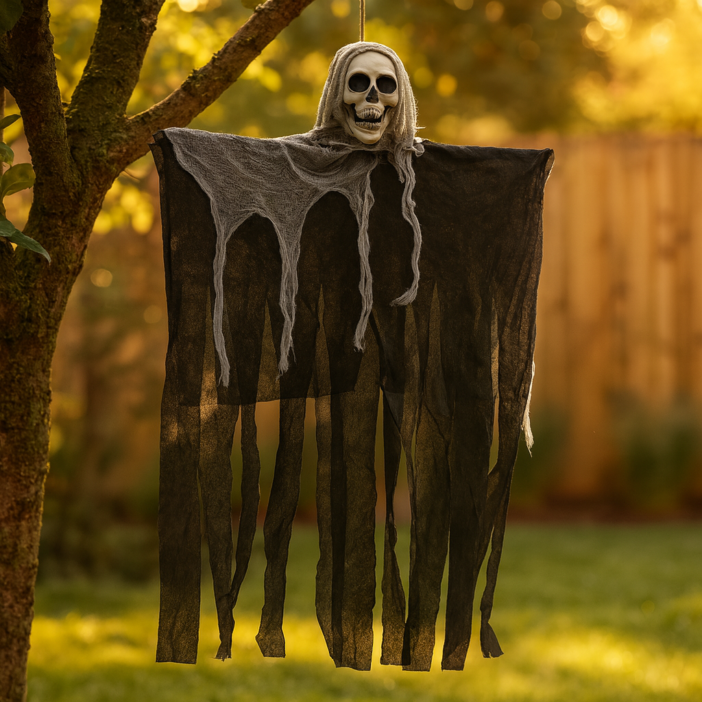 Halloween Schädel Dekoration Hängender Skelett Schmuck Schwarz - Norvielle