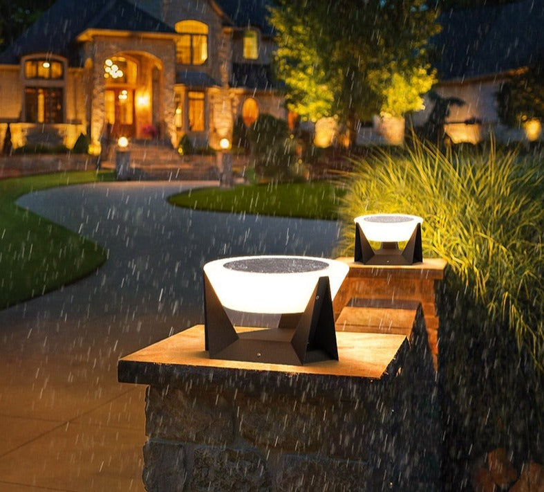 Solar LED Außenlampe Geometrisches Design