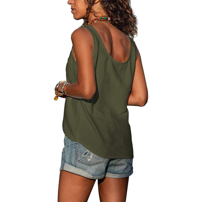 Damen Modetanktop Ibiza aus Baumwolle Elegant Weiß