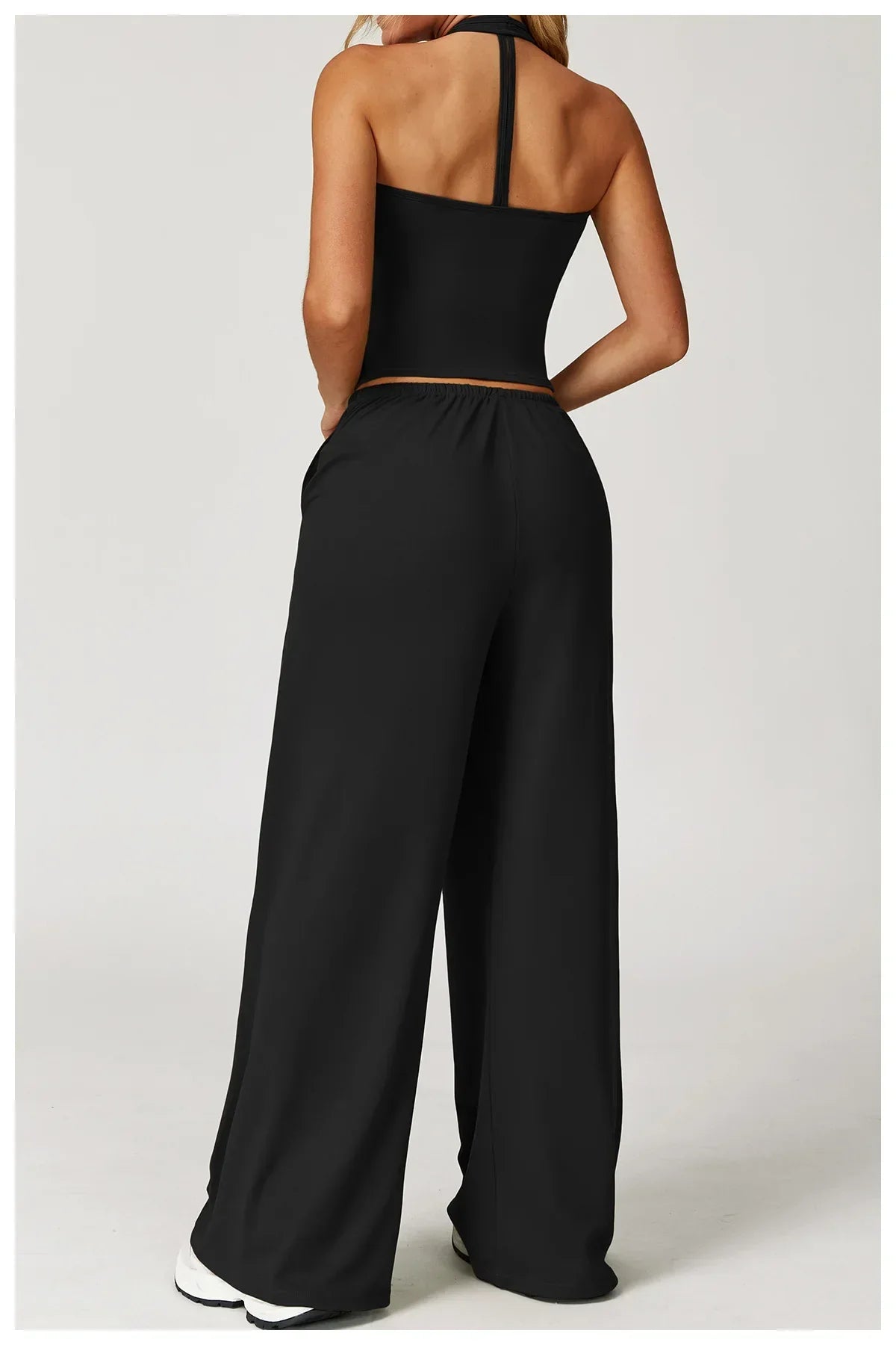 Damen Lounge Set Halter Crop
