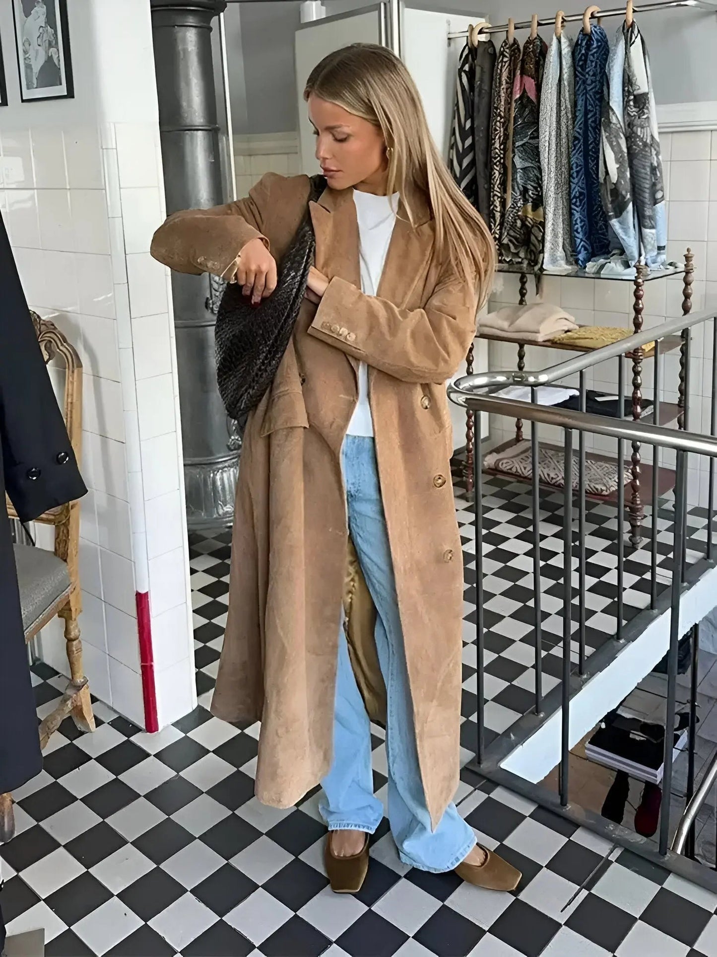 Elena | Suede Trenchcoat Zendoo.de