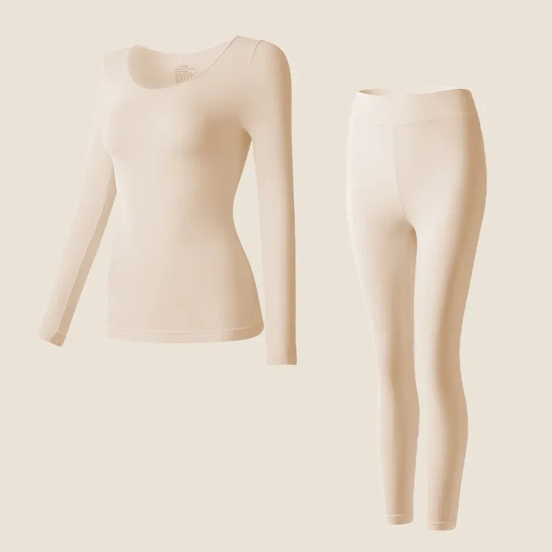 Thermounterwäsche Set Damen Langarmshirt und Leggings