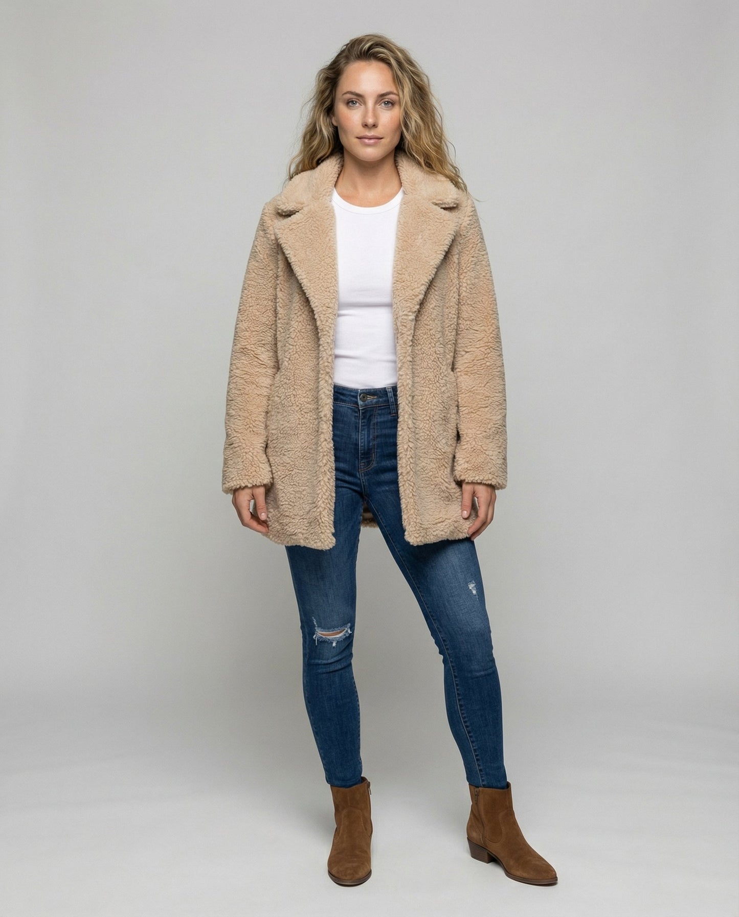 Damen Fleece Mantel Warm Norvielle