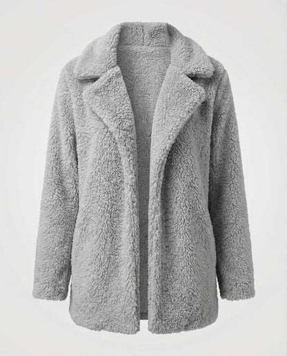 Damen Fleece Mantel Warm