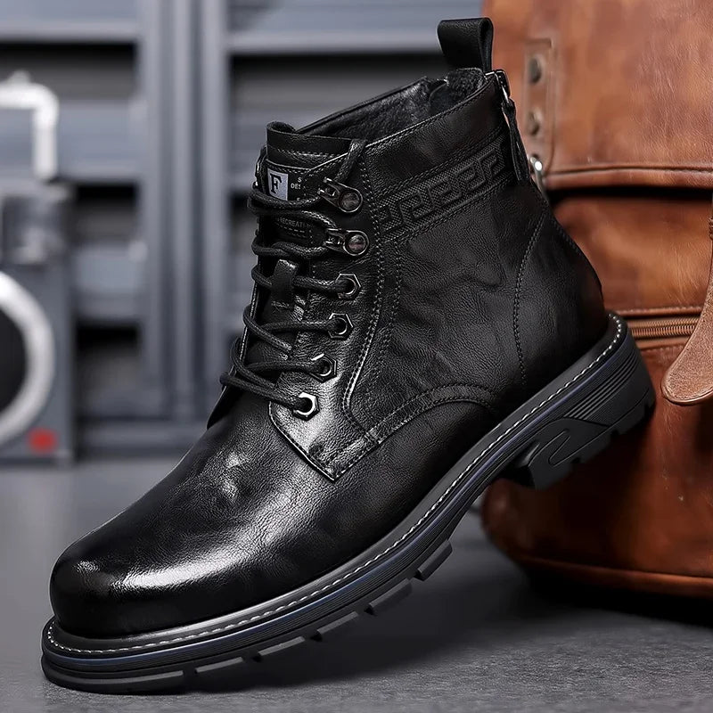 Herren Stiefel Schnürstiefel Geschlossen