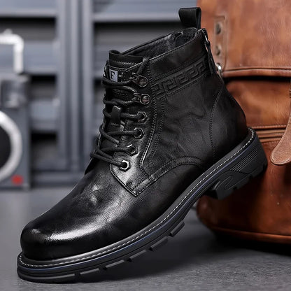 Herren Stiefel Schnürstiefel Geschlossen