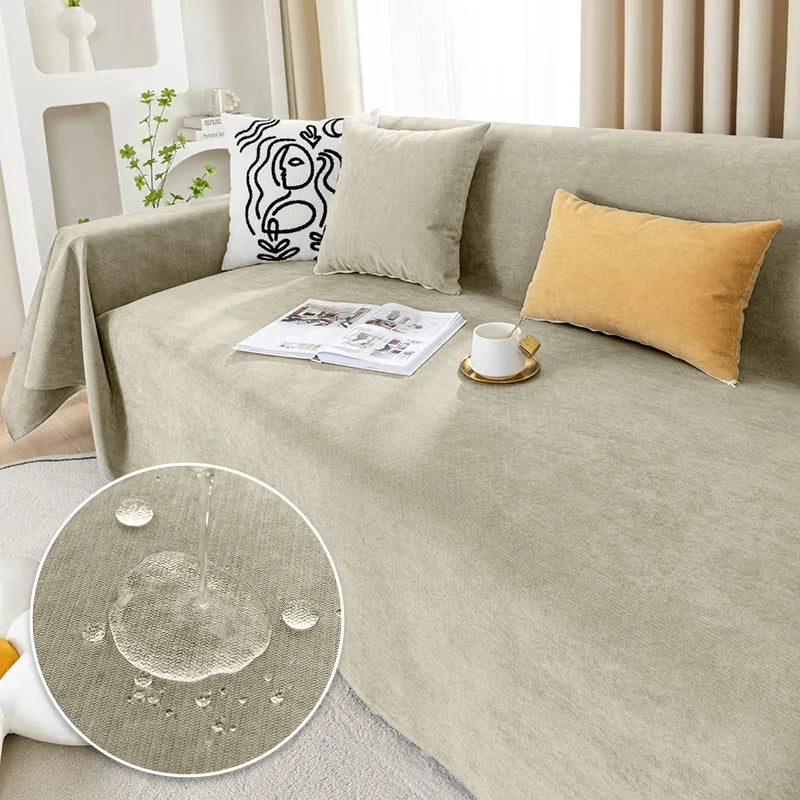 Wasserfeste Sofa-Decke Kratzfest Staubschutz Beige