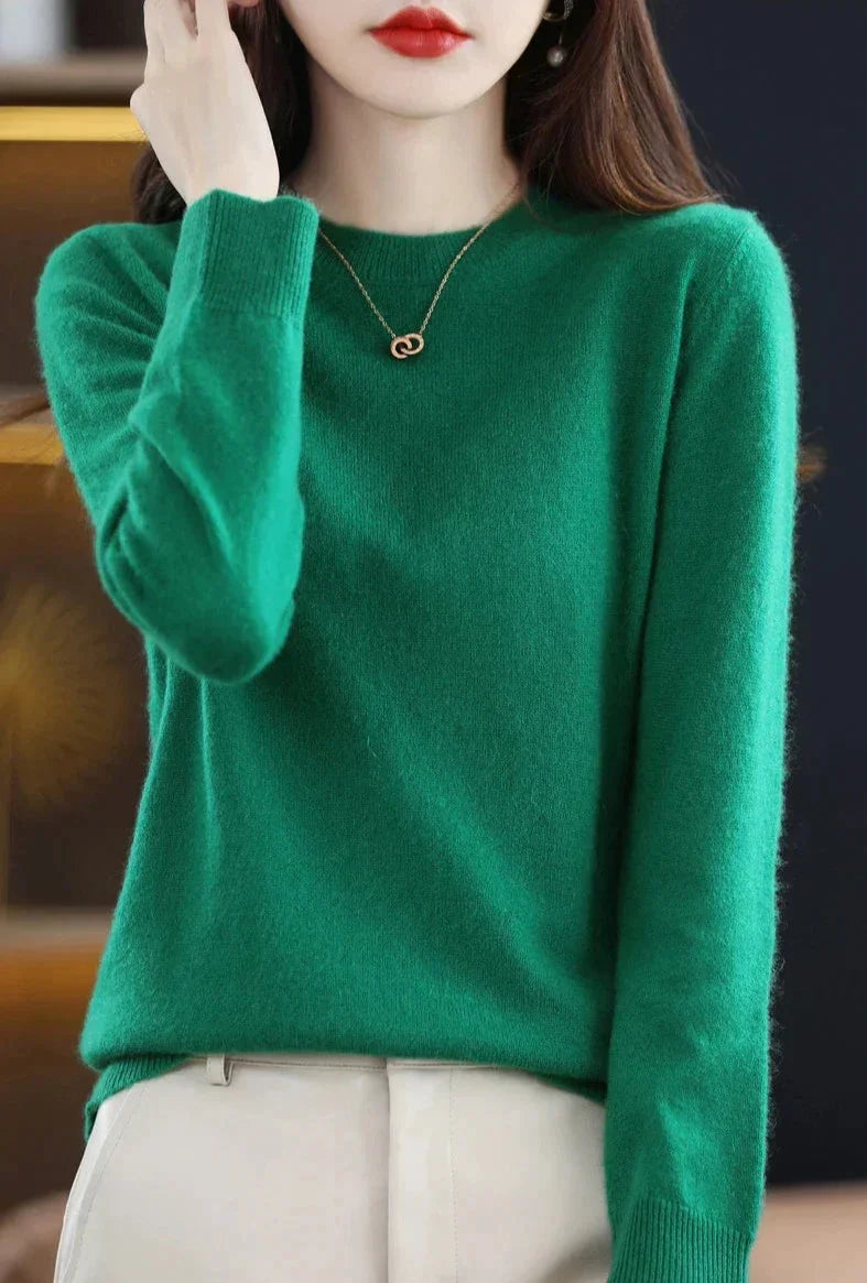 Damen Klassische Wollpullover - Norvielle