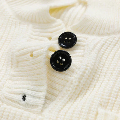 Herren Strickpullover Knopfleiste Winter