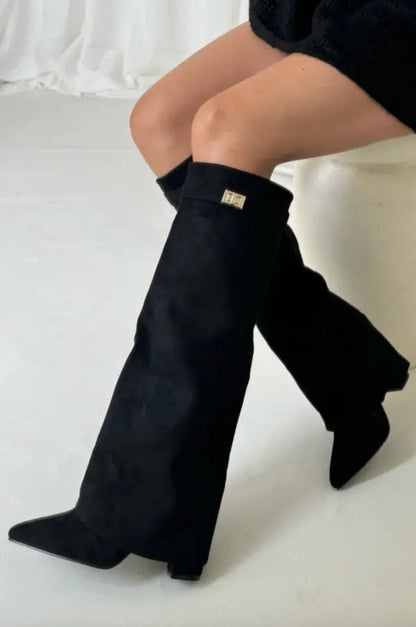Damen Stiefel Elegantes Design Leder