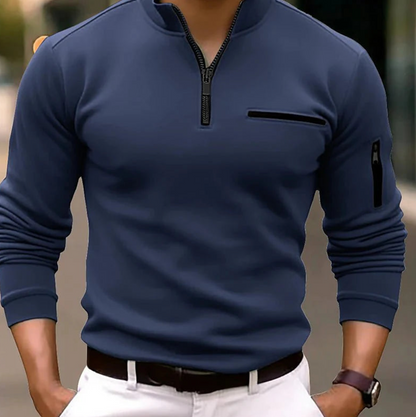 Herren Pullover Viertel-Reißverschluss