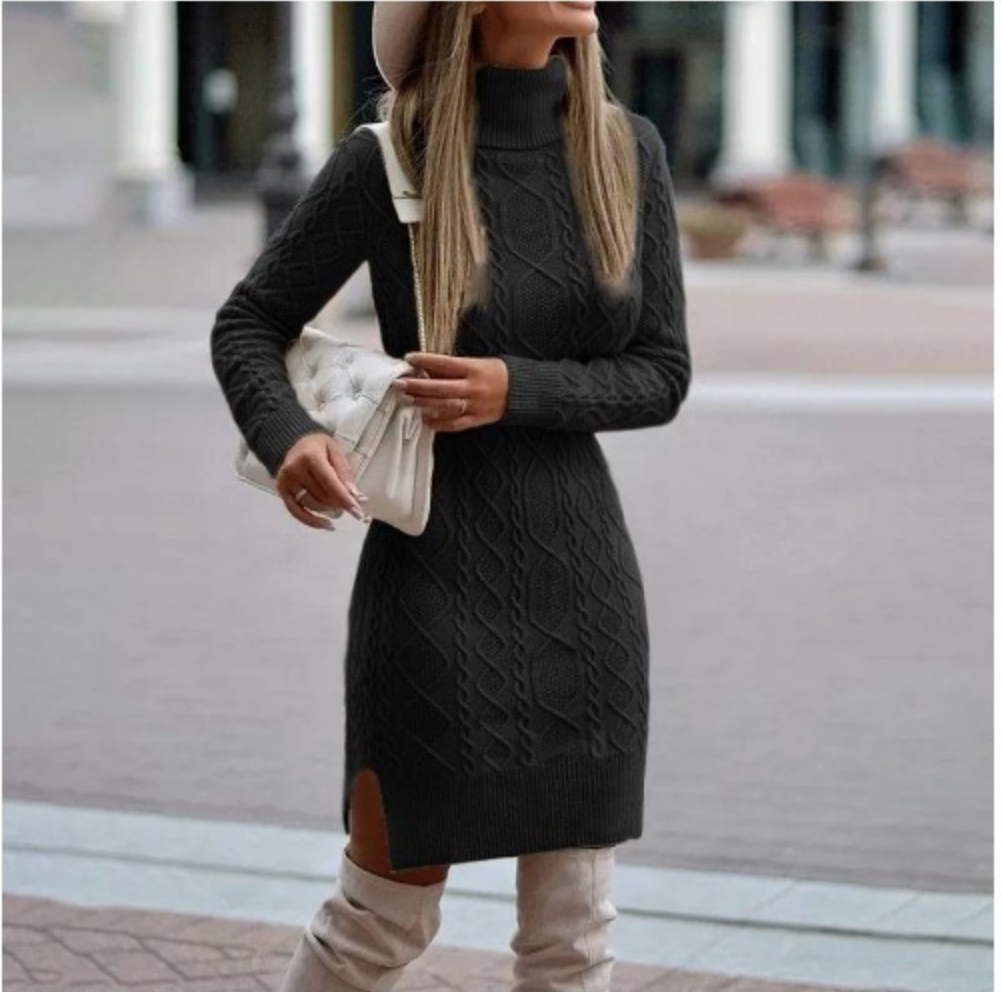 Norvielle Damen Winter-Strickkleid