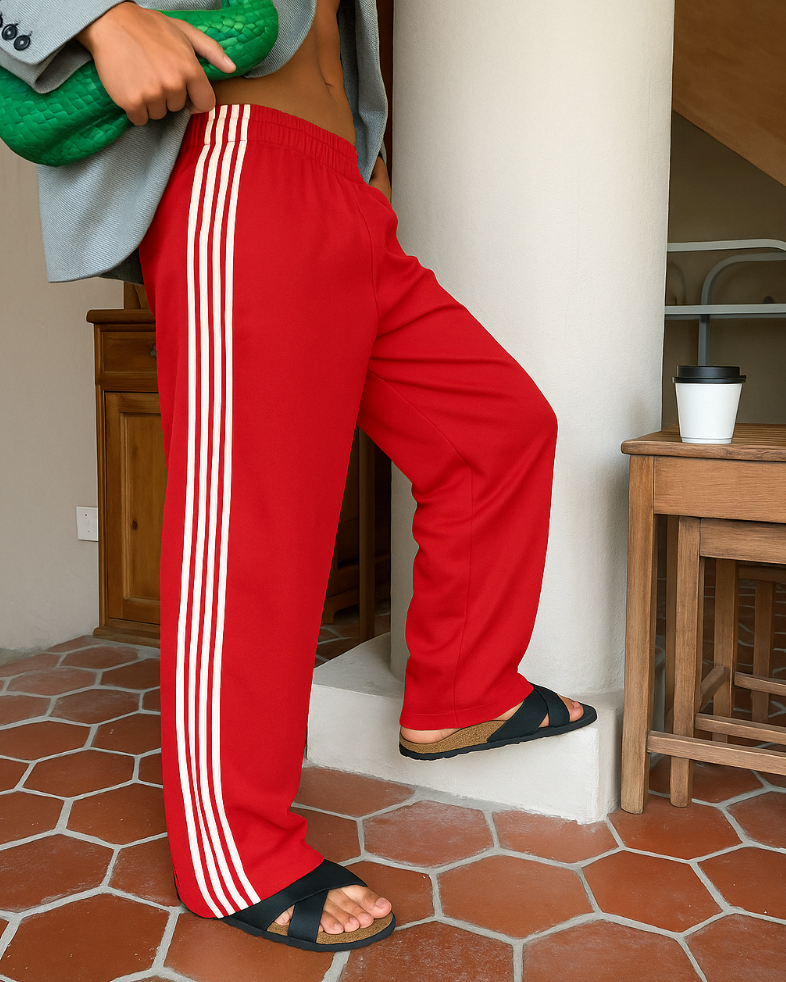 Damen Hochtaillen-Hose Gerade Linien