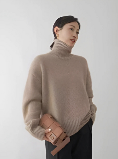 Lottie Damen Cashmere Pullover Stehkragen - Norvielle