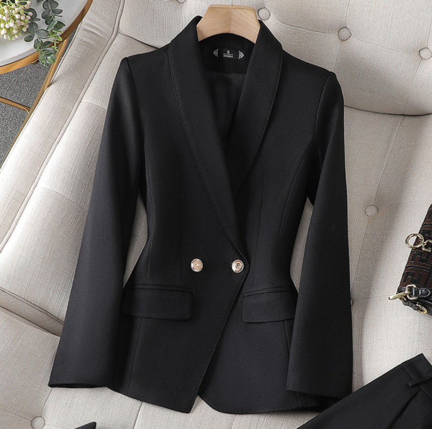 Damen Business Set Taillierter Blazer und Hose