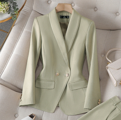 Damen Business Set Taillierter Blazer und Hose