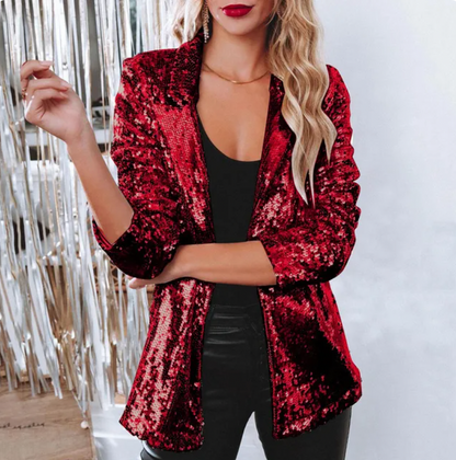 Norvielle Damen Blazer Pailletten