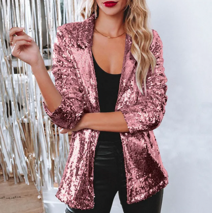 Norvielle Damen Blazer Pailletten