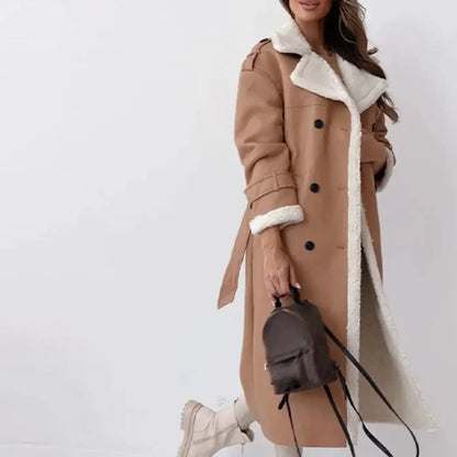 Damen Winterjacke Fleecegefüttert Lang