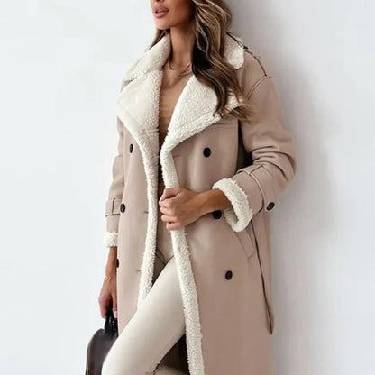 Damen Winterjacke Fleecegefüttert Lang