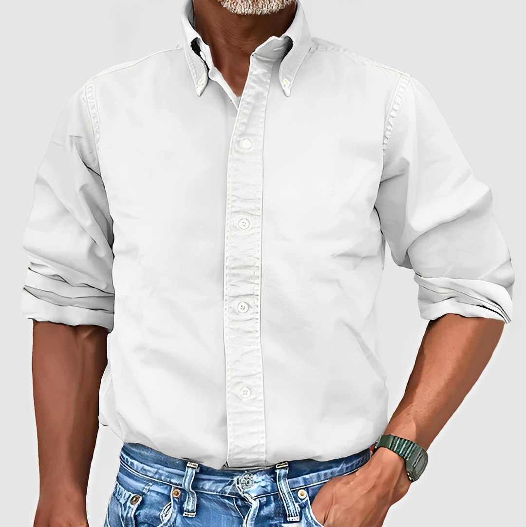 Erwan Herren Langarmhemd Klassisch