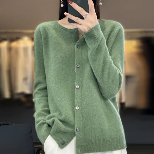 Annabel Damen Merinowolle Cardigan - Norvielle