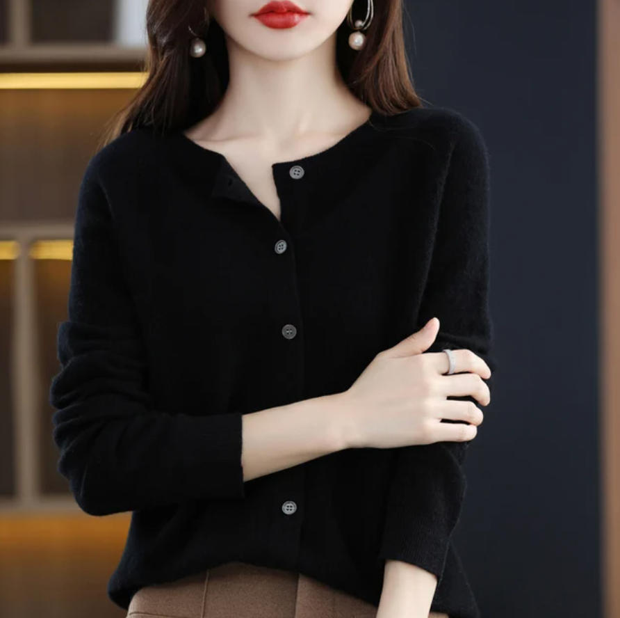 Annabel Damen Merinowolle Cardigan