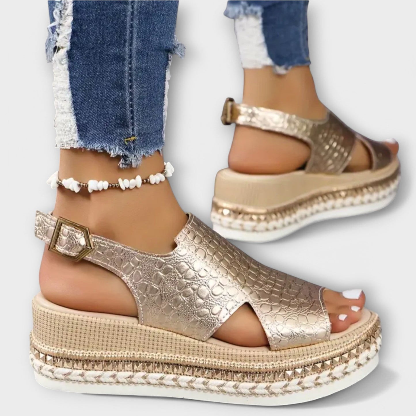 Damen Sandalen Leder