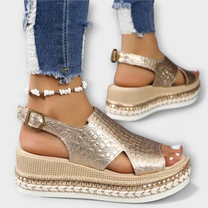Damen Sandalen Leder
