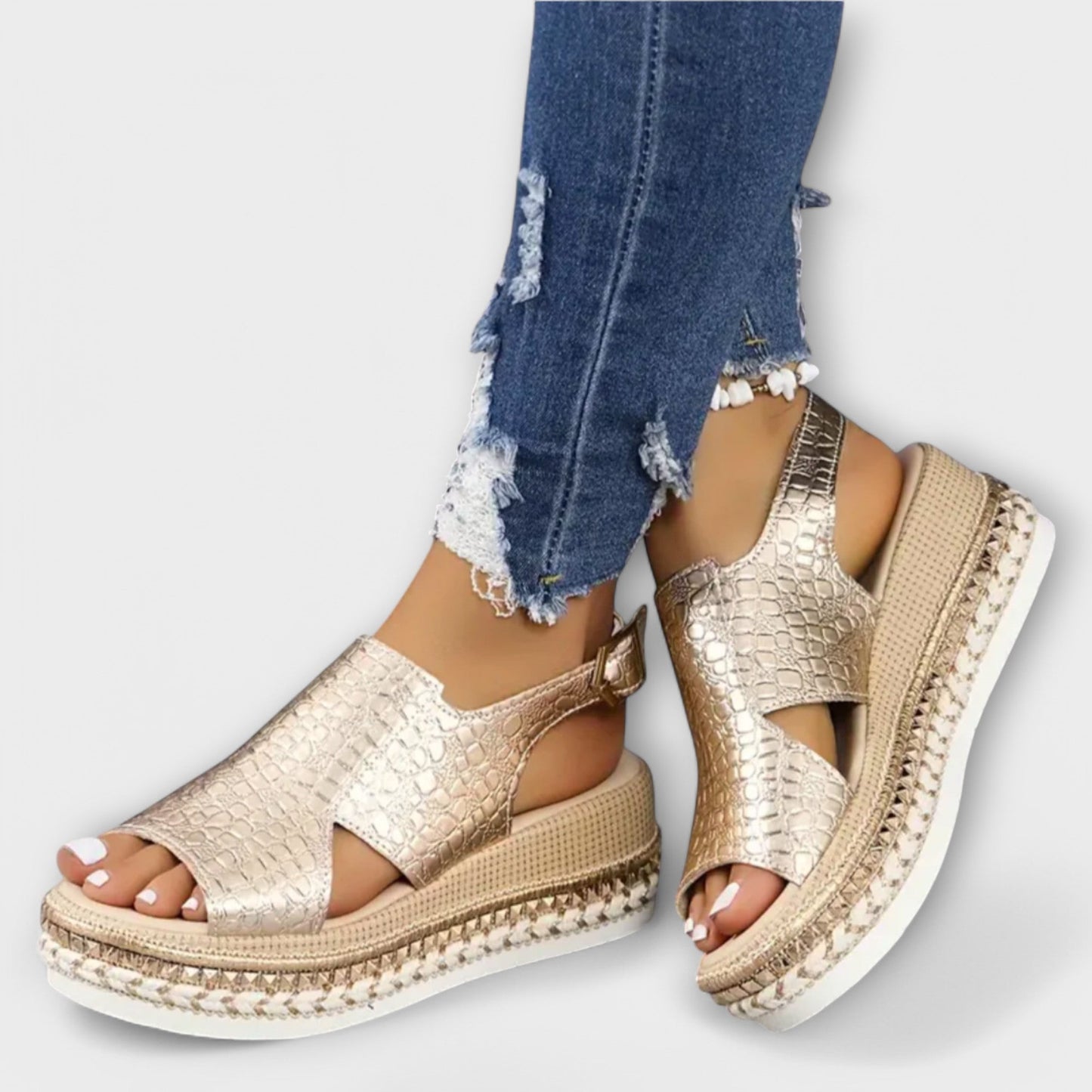 Damen Sandalen Leder