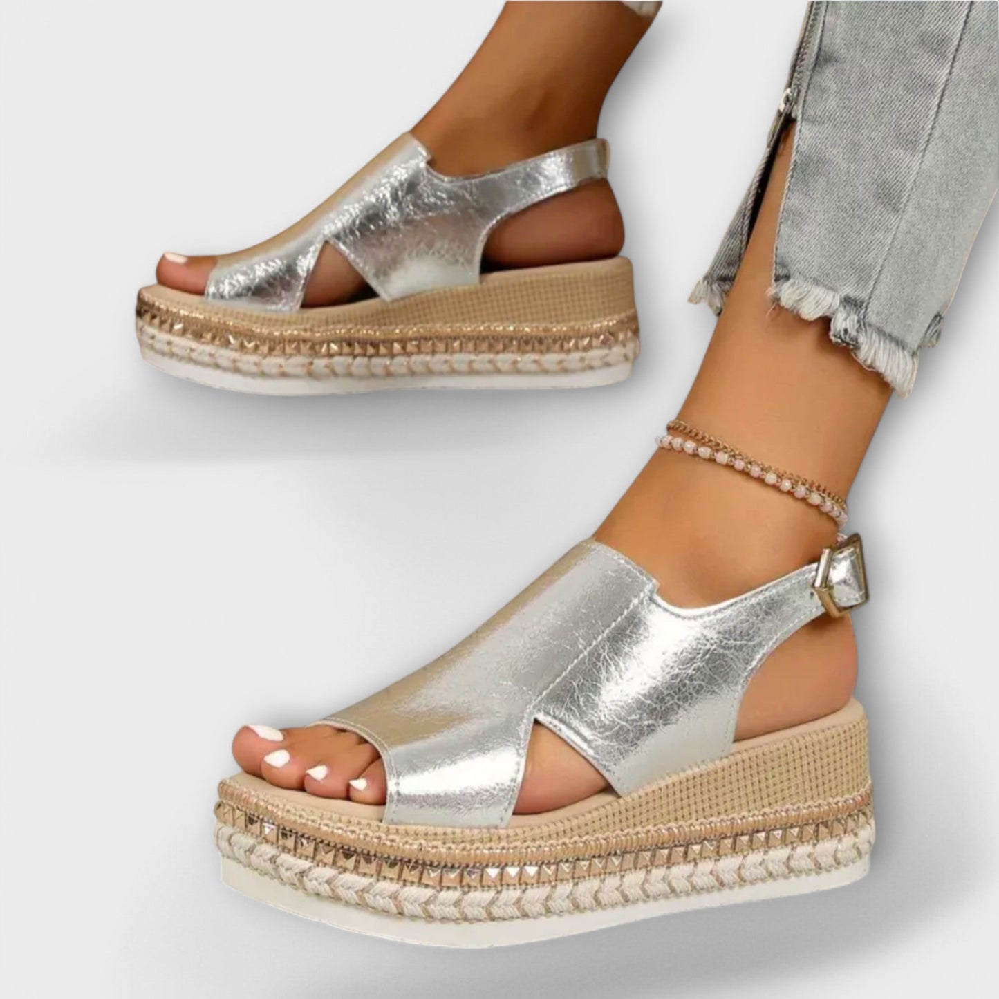 Damen Sandalen Leder