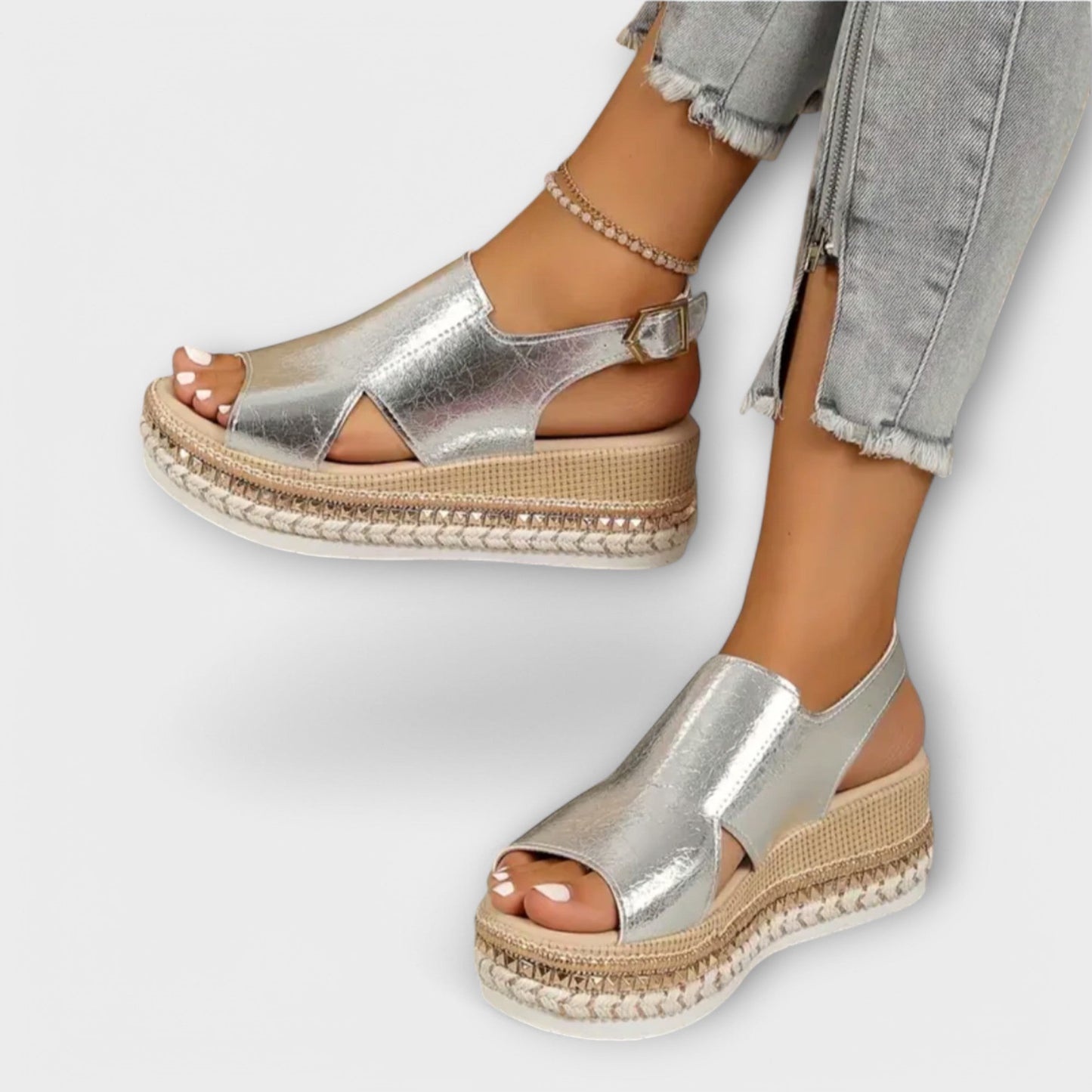 Damen Sandalen Leder