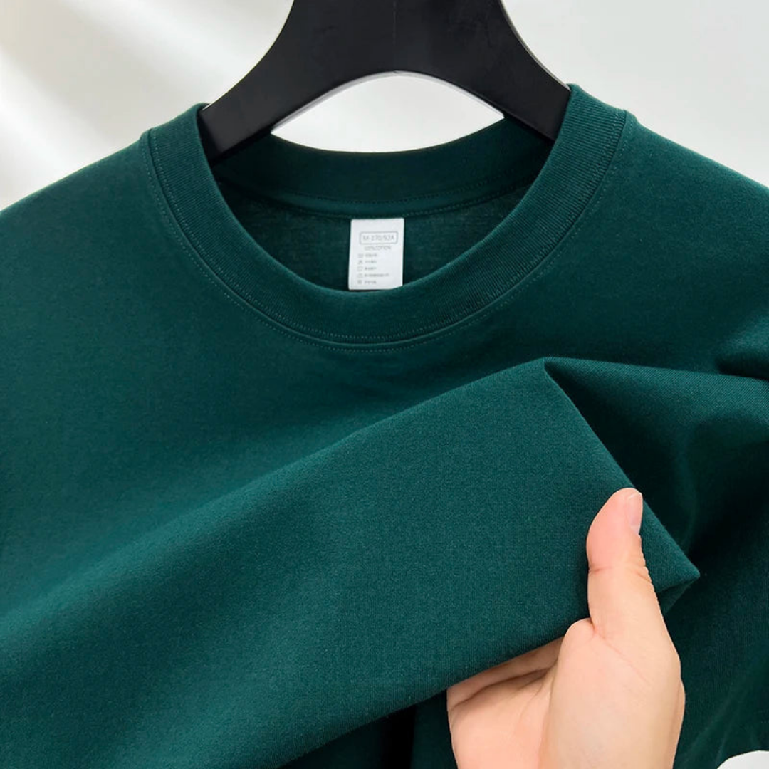 Männer T-Shirt Rundhals Baumwolle Schwarz - Norvielle